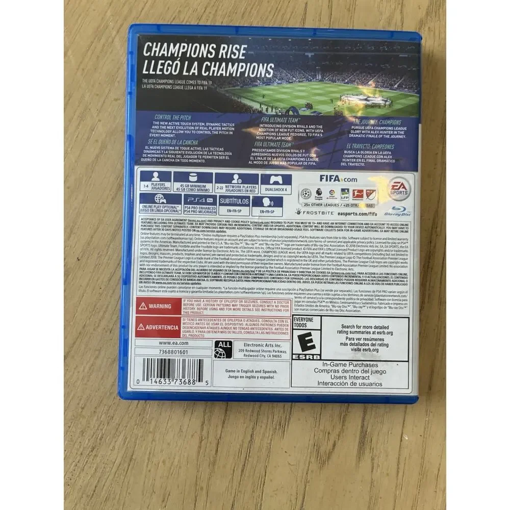 EA SPORTS FIFA 19 Soccer Sports (FIFA Series) Sony PlayStation 4 PS4 E
